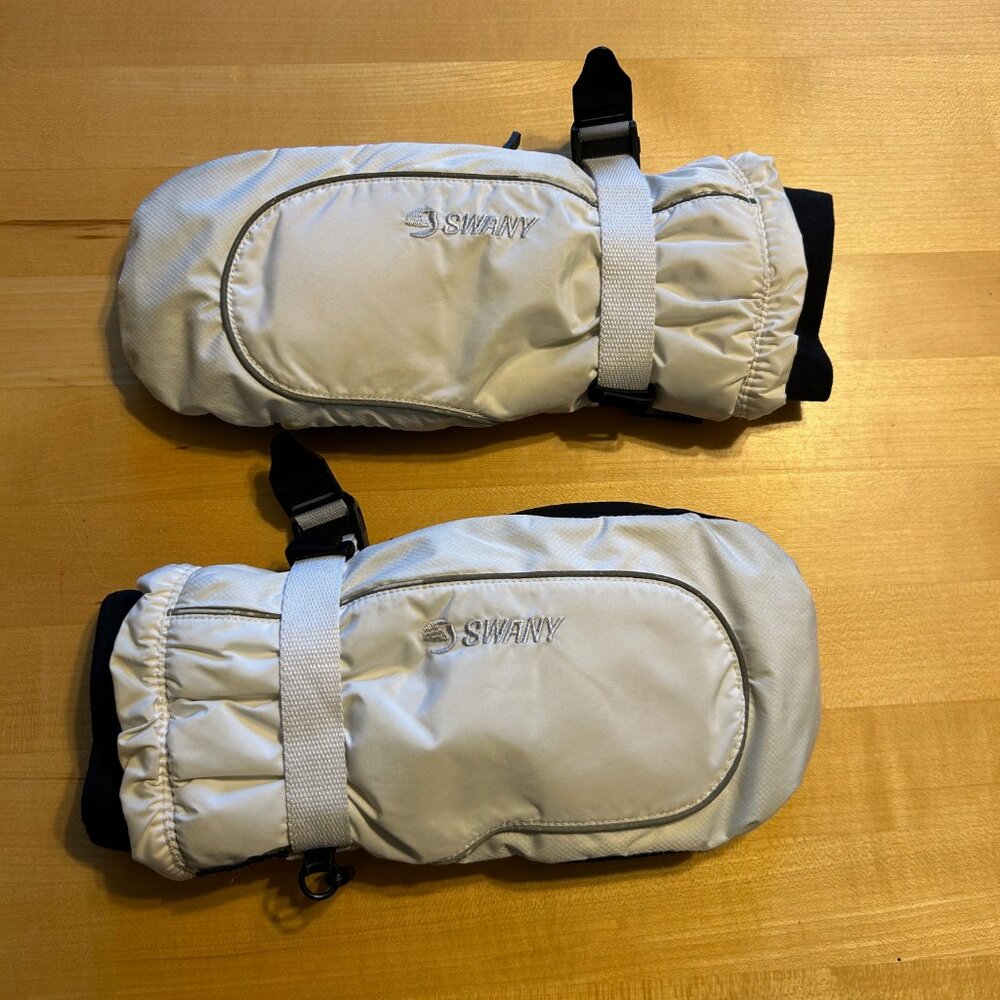 SWANY TOASTER Winter Sport Mitten with Zippered Glove liner and Leather Palm
